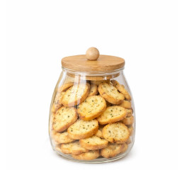 POTE DE VID.BORO.700ML 10CM C/TPA BAMBU MR322